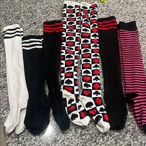Assorted Patterned Knee-High Socks Set
